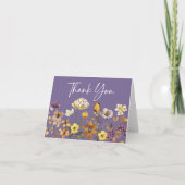 Lavender Wildblume Boho Wedding Dankeschön Card Dankeskarte (Vorderseite)
