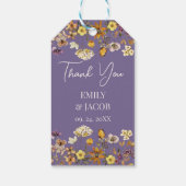 Lavender Wildblume Boho Wedding Geschenkanhänger (Rückseite)