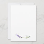 Lavender Wildblume Brautparty Einladung (Rückseite)