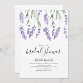 Lavender Wildblume Brautparty Einladung (Vorne/Hinten)