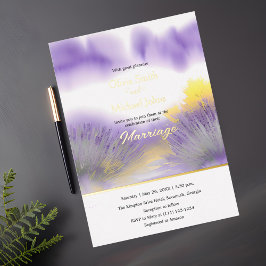 Lavender Wildblume Hochzeit Einladung