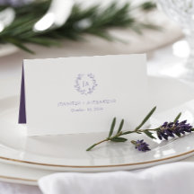 Lavender Wildblume Monogram Wedding