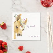 Lavender Wildblume Pony Baby Showcocktail Serviette (Beispiel)