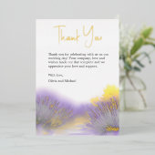 Lavender Wildblume Wasserfarbe Danke Karte (Stehend vorne)