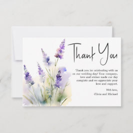 Lavender Wildblume Wedding Danke Karte