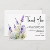 Lavender Wildblume Wedding Danke Karte (Vorne/Hinten)