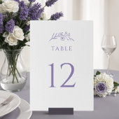 Lavender Wildblume Wedding Tischnummer