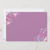 Lavender Wildblumen Erstes Foto der Heiligen Kommu Dankeskarte (Rückseite)