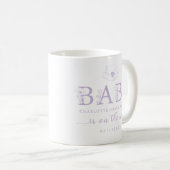 Lavender Wildflower Baby Announcement Coffee Mug Kaffeetasse (VorderseiteRechts)