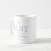 Lavender Wildflower Baby Announcement Coffee Mug Kaffeetasse (Vorderseite Links)