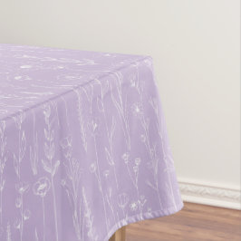 Lavender Wildflower Baby Shower Tablecloth Tischdecke