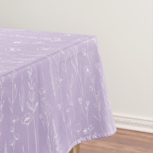 Lavender Wildflower Baby Shower Tablecloth Tischdecke (Beispiel)