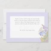 Lavender Wildflower Garden Romantic Wedding Dankeskarte (Rückseite)