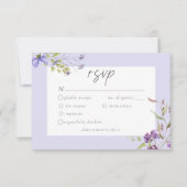 Lavender Wildflower Garden Romantic Wedding RSVP Karte (Vorderseite)
