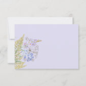 Lavender Wildflower Garden Romantic Wedding RSVP Karte (Rückseite)