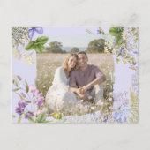 Lavender Wildflower Garden Save the Date Photo Postkarte (Vorderseite)