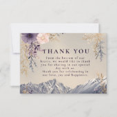 Lavender Wildflower Mountain Wedding Dankeskarte (Vorderseite)