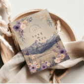 Lavender Wildflower Mountain Wedding Save The Date