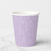 Lavender Wildflower Party Cup | Botanical Pattern Pappbecher (Rückseite)