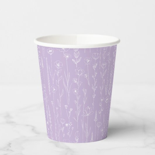 Lavender Wildflower Party Cup | Botanical Pattern Pappbecher (Links)