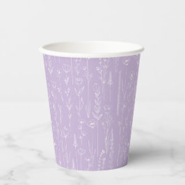 Lavender Wildflower Party Cup | Botanical Pattern Pappbecher