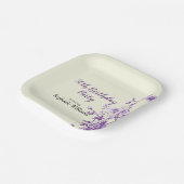 Lavender Wildflower Women's 50th Birthday Party Pappteller (Gewinkelt)