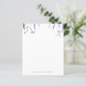 Lavender Wildflowers Personalized Stationery (Stehend Vorderseite)