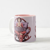 Lavender Wine Affirmation Meditation Mug Zweifarbige Tasse (Vorderseite Links)