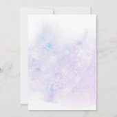 Lavender Winter Onederland 1. Geburtstag Einladung (Rückseite)