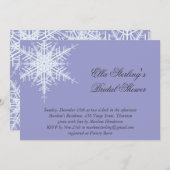 Lavender Winter Schneeflocken Bridal Dusche Einlad Einladung (Vorne/Hinten)