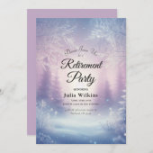 Lavender Winter Snowfall Rentierungs-Party Einladung (Vorne/Hinten)