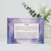 Lavender Winter Snowfall Serenade Begleitkarte (Stehend Vorderseite)