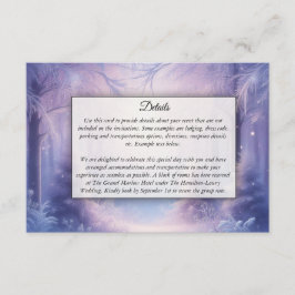 Lavender Winter Snowfall Serenade Begleitkarte