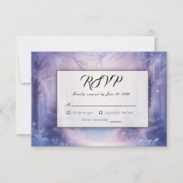 Lavender Winter Snowfall Serenade RSVP Karte