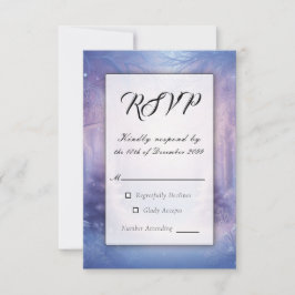 Lavender Winter Snowfall Serenade RSVP Karte
