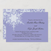 Lavender Winter Snowflake Hochzeit Einladung (Vorne/Hinten)