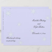 Lavender Winter Snowflake Wedding Programm (Vorne/Hinten)