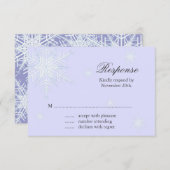 Lavender Winter Snowflake Wedding RSVP (Vorne/Hinten)