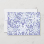 Lavender Winter Snowflake Wedding RSVP Karte (Rückseite)