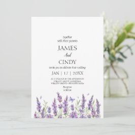 Lavender WishWedding Einladung