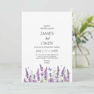 Lavender WishWedding Einladung