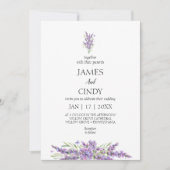Lavender WishWedding Einladung (Vorderseite)
