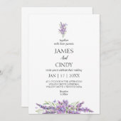 Lavender WishWedding Einladung (Vorne/Hinten)