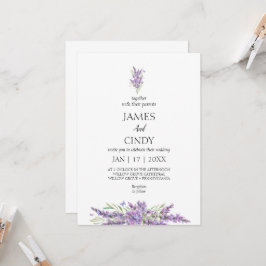 Lavender WishWedding Einladung