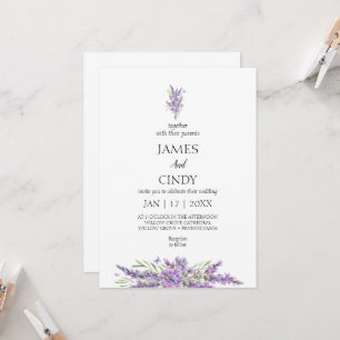 Lavender WishWedding Einladung