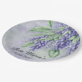 Lavender Wisteria Blume Marbella Brautparty Pappteller (Schrägansicht)