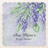 Lavender Wisteria Blume Marbella Brautparty Untersetzer (Vorderseite)
