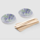 Lavender Wisteria Blume Marble Wedding Fächer (Non-assembled)