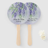 Lavender Wisteria Blume Marble Wedding Fächer (Vorne und Hinten)