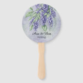 Lavender Wisteria Blume Marble Wedding Fächer (Vorderseite)